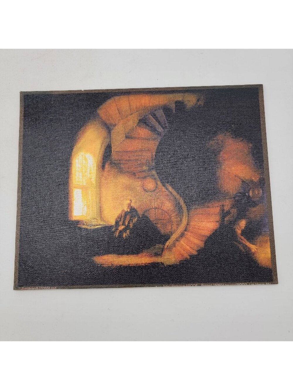 Vintage 2004 Giclee Print Canvas Claybord "Philosopher In Meditation" John Wood